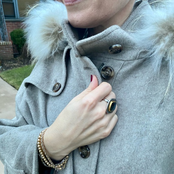 Schneider’s of Salzburg NWT wool cape with fur trim hood! - Picture 4 of 16